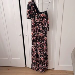 Beautiful Sak’s Amur jumpsuit with off shoulder attached sleeve.